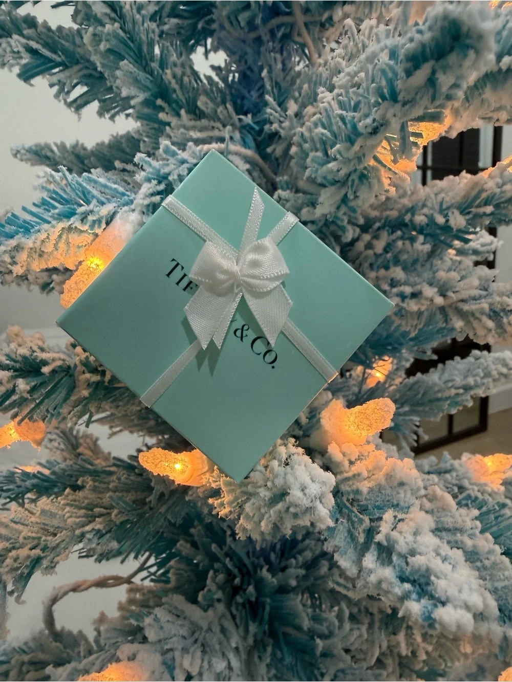 Set of 7 Tiffany and Co handmade Christmas ornaments.